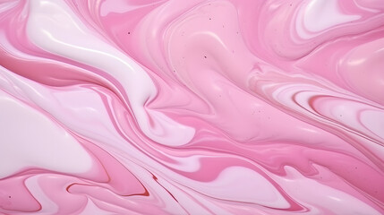 Obraz premium Luxurious pink oil paint liquid fluid marbling flow effect. Luxurious Liquid marble texture. marble texture. Generative Ai.