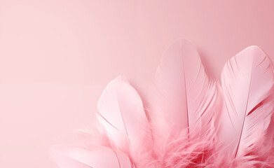 Feathered Elegance: Vintage Pink Color Trends with Delicate Texture on a Pastel Canvas