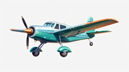 Small plane on a white background