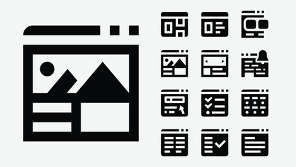 Website Builder Solid Icons