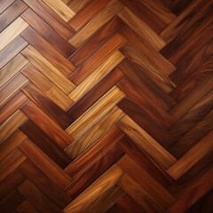 Mahogany wood grain arranged in a herringbone 

