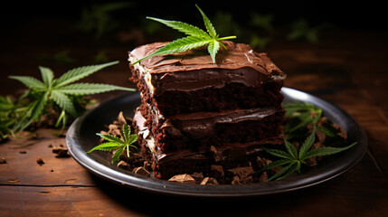 Cannabis chocolate cake