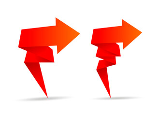 A set of colorful arrows, vector image.