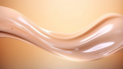 Cream colored cosmetic stains on a pastel background.