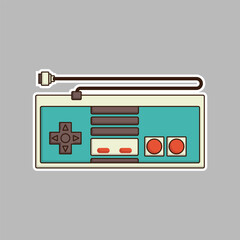 design logos, stickers, posters and printing uses for retro game controllers