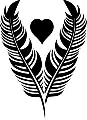 feather heart