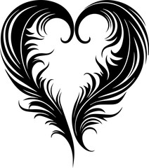 feather heart 