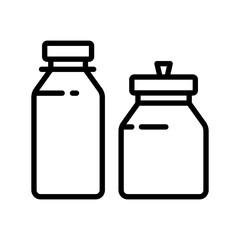 Milk Can Icon, Dairy Product, Liquid Storage, Holding, Transportation Container Vector Art Illustration