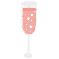 Glass Of Champagne Illustration