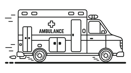 Ambulance Van Clipart Vector EPS  © Design Spread