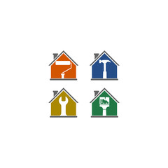 Home repair logo icon isolated on transparent background