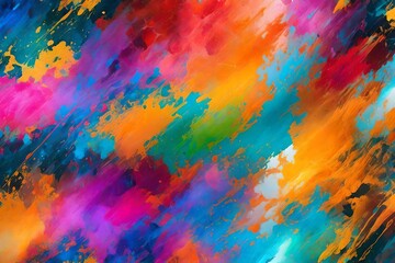 Bright artistic splashes. Abstract painting color texture. Modern futuristic pattern. Multicolor dynamic background. Fractal artwork for creative graphic design