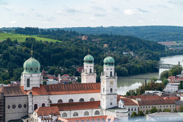 Passau: A Panoramic View of the City, Bavaria, Germany