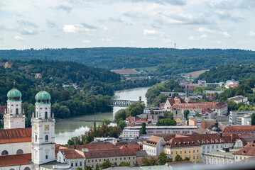 Passau: A Panoramic View of the City, Bavaria, Germany