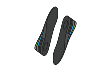 Comfortable Orthotics Shoe Insole Front View vector illustration. Fashion object icon concept. Insoles for a comfortable and healthy walk vector design.