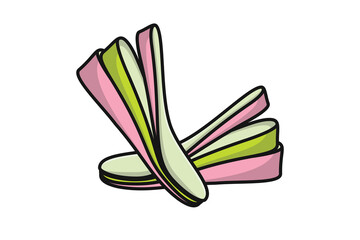 Comfortable Orthotics Shoe Insole Front View vector illustration. Fashion object icon concept. Insoles for a comfortable and healthy walk vector design.