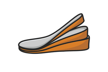 Comfortable Orthotics Shoe Insole Front View vector illustration. Fashion object icon concept. Insoles for a comfortable and healthy walk vector design.