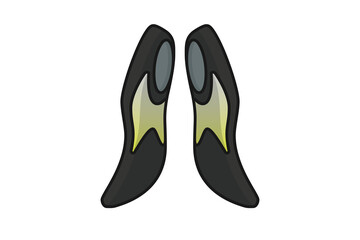 Comfortable Orthotics Shoe Insole Front View vector illustration. Fashion object icon concept. Insoles for a comfortable and healthy walk vector design.