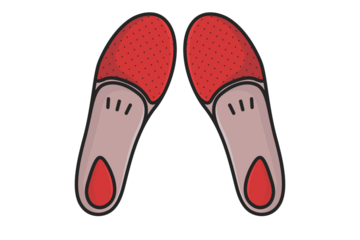 Comfortable Orthotics Shoe Insole Front View vector illustration. Fashion object icon concept. Insoles for a comfortable and healthy walk vector design.