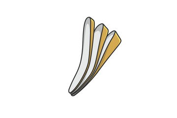 Comfortable Orthotics Shoe Insole Front View vector illustration. Fashion object icon concept. Insoles for a comfortable and healthy walk vector design.