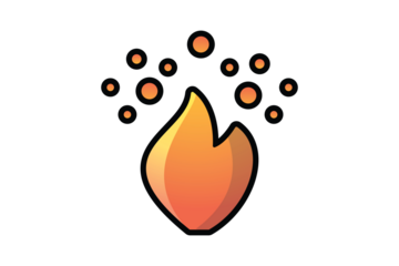 Campfire vector illustration. Hiking and nature icon concept. Crossed logs of wood and fire flame vector design. Tent campfire in outdoor travel design for nature tourism, journey, adventure.