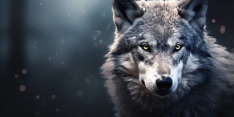Portrait of wolf over forest created using technology,Wolf Animals Images Wallpaper For Pc  Background,AI Generative 