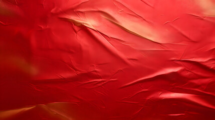 Red foil paper decorative texture background. Generative Ai.