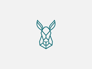 Fototapeta na wymiar Creative abstract linear donkey logo icon for your company