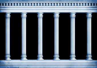 Classic marble pillars background illustration (repeatable) - obrazy, fototapety, plakaty