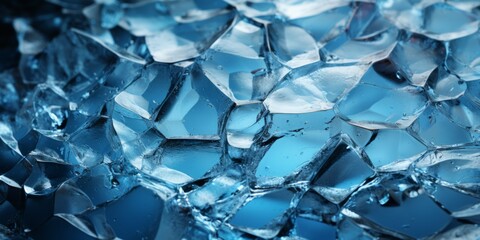Blue ice background, Ai generated