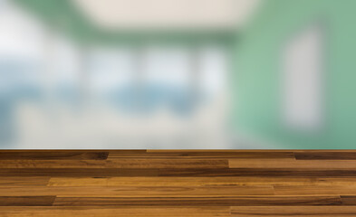Elegant office interior. Mixed media. 3D rendering.. Mockup.   Empty paintings. Texture Wooden parquet. Flooring. Seamless.