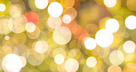 Bokeh wallpaper with circles on a blurred yellow background
