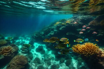 Obraz premium coral reef in the red