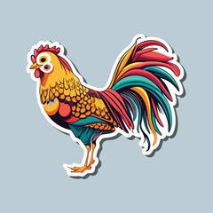 rooster isolated on white background