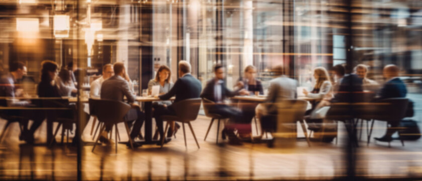 Business Men And Women Talking At A Networking Event, Sharing Startup Ideas And Discussing New Innovations At A Business Conference. Networking Background