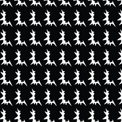 Vector Batik Pattern Seamless with Black Background
