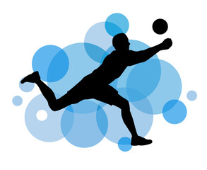 Volleyball sport graphic for use as a template for flyer or for use in web design.
