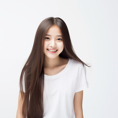 10代の微笑む美しい女性