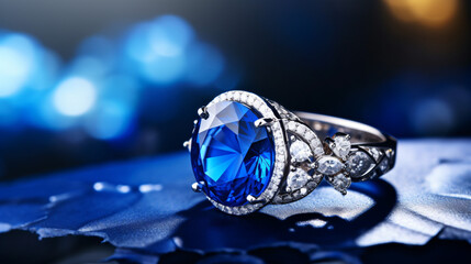 A blue sapphire