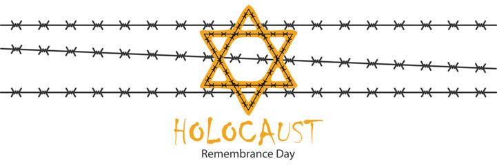 International Holocaust Remembrance Day vector. Star of David . January 27. Important day