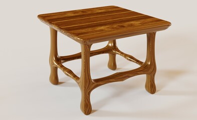 Wooden, lacquered stool for the room to stack magazines or drinks