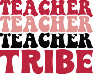 teacher retro svg design and digital download