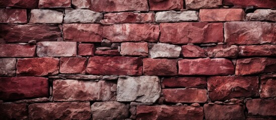 Background with a red stone wall