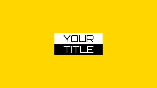 Trendy Title Intro Template