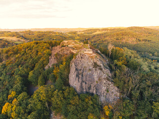 Kalich (Kelchberg in German) is a castle ruin above the village of Trebusin. The castle was founded by the Hussite governor Jan Zizka in 1421.