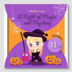 hand drawn instagram posts for halloween celebration