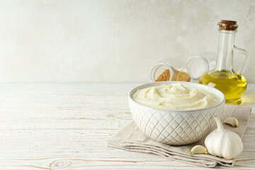 Mashed potatoes, concept of tasty and delicious food