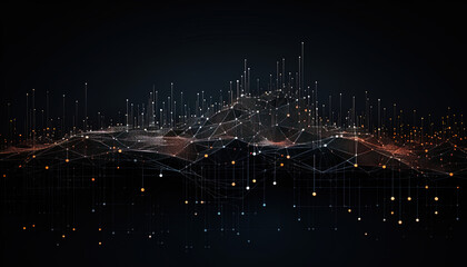 Digital code background, abstract digital, abstract futuristic cyberspace, dark gradient background