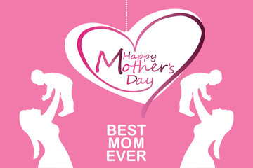 Happy Mother's Day. banner, Greeting card, poster