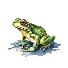 watercolour frog